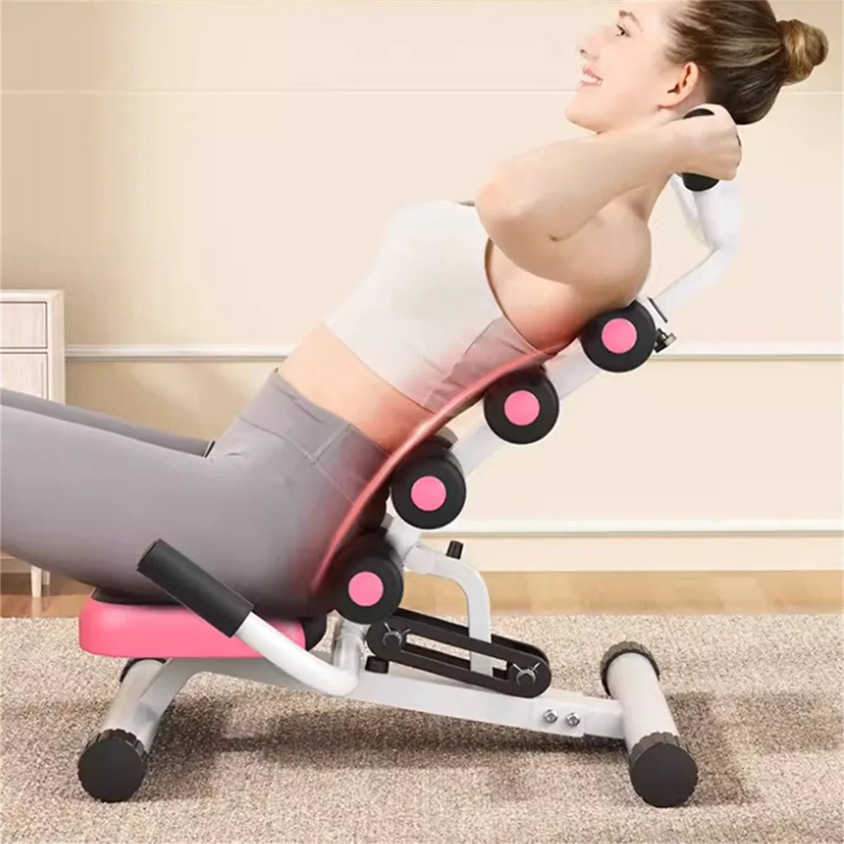 Men and women home office fitness equipment lumbar reliever waist traction shoulder and neck relaxation stretcher yoga back open - BeeBeeBuys