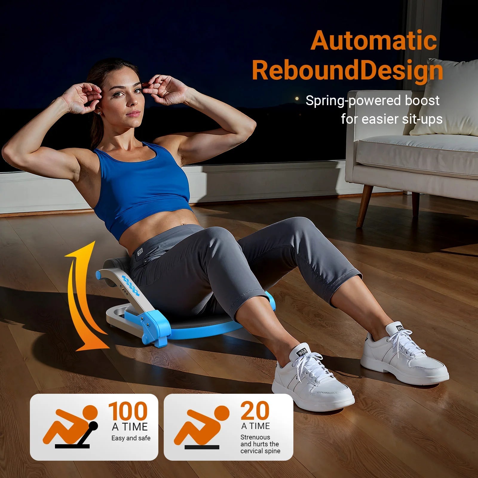 MERACH Ab Machine for Stomach Workout with 3 Adjustable Resistance&Automatic Rebound,Sit Up Machine with 330 LBS Weight Capacity - BeeBeeBuys