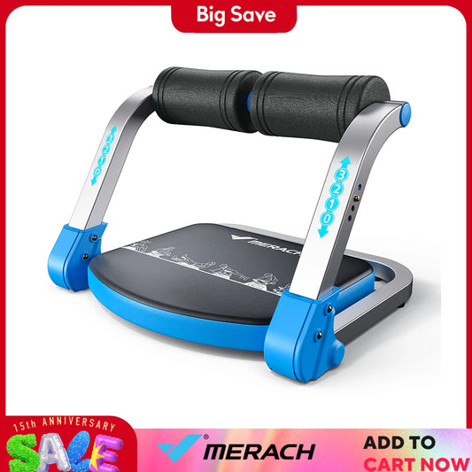 MERACH Ab Machine for Stomach Workout with 3 Adjustable Resistance&Automatic Rebound,Sit Up Machine with 330 LBS Weight Capacity - BeeBeeBuys