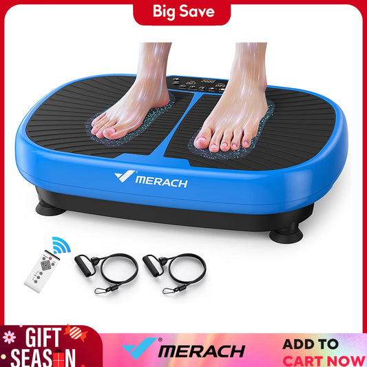 MERACH EMS Vibration Plate Exercise Machine for Lymphatic Drainage Relieve Pain Help Sleep Fat Burning&Weight Loss Exercise Fit - BeeBeeBuys