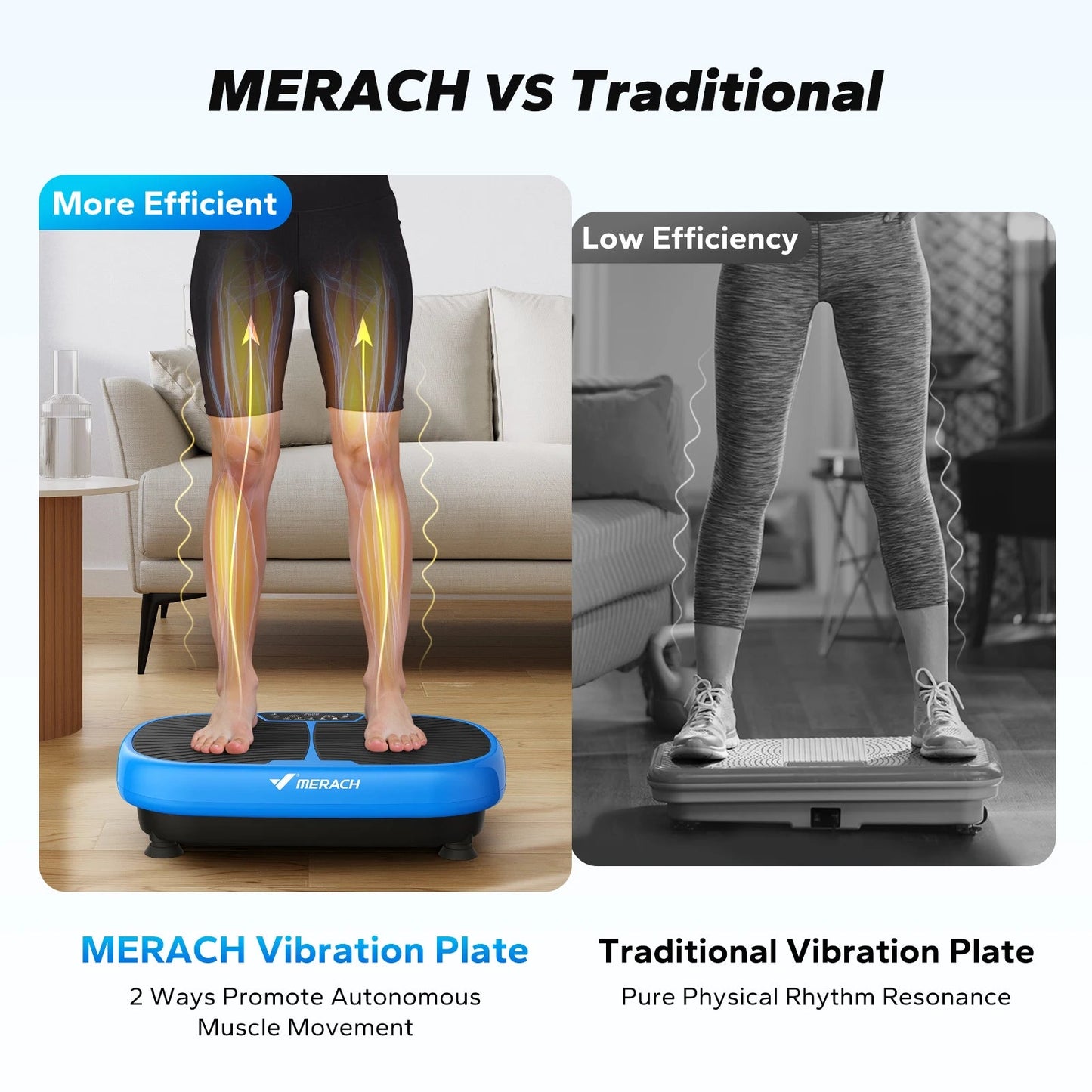 MERACH EMS Vibration Plate Exercise Machine for Lymphatic Drainage Relieve Pain Help Sleep Fat Burning&Weight Loss Exercise Fit - BeeBeeBuys
