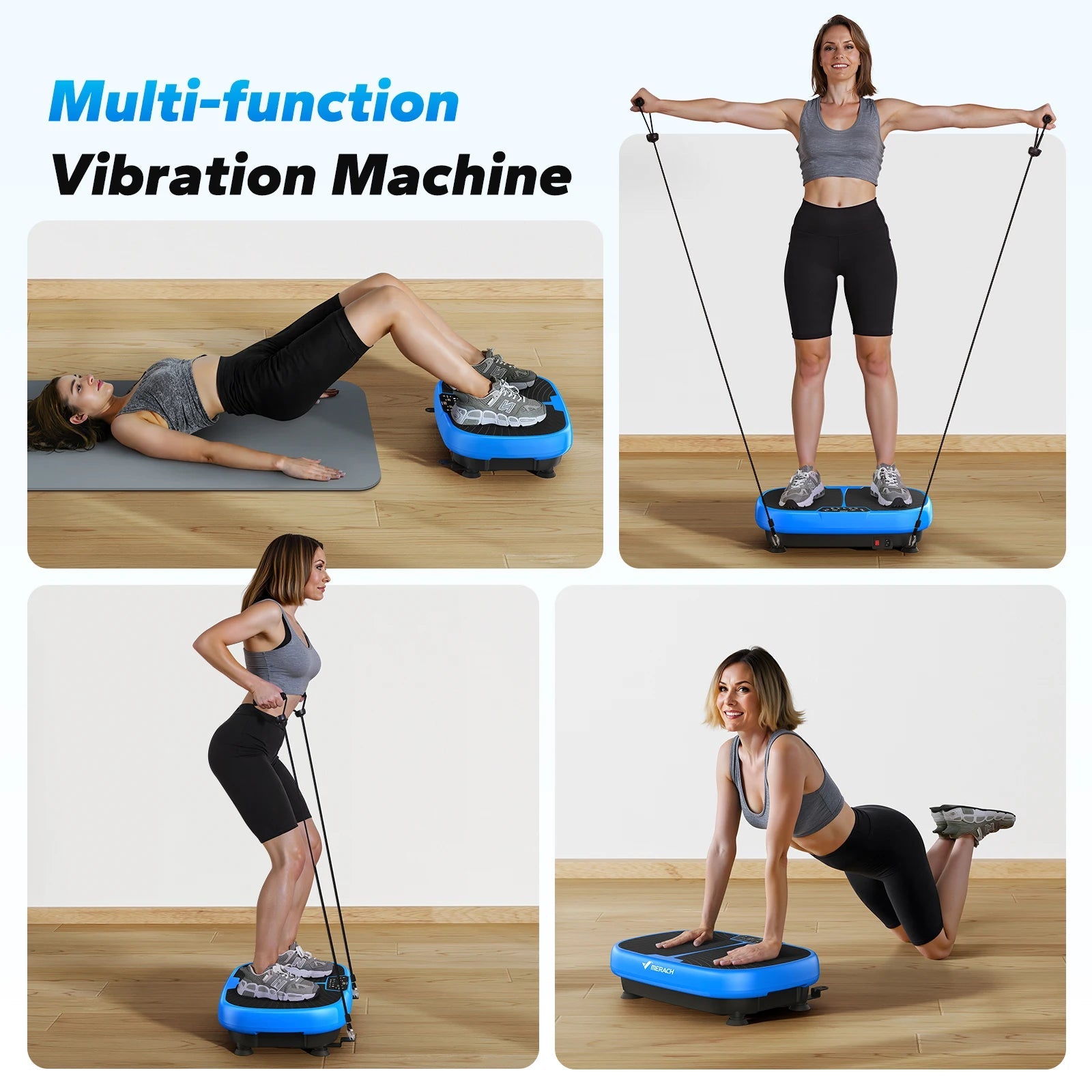 MERACH EMS Vibration Plate Exercise Machine for Lymphatic Drainage Relieve Pain Help Sleep Fat Burning&Weight Loss Exercise Fit - BeeBeeBuys