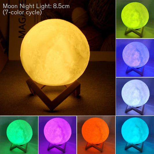 Moon Lamp For Bedroom Decor Night Lights Kids Gift Moon Lamp - BeeBeeBuys