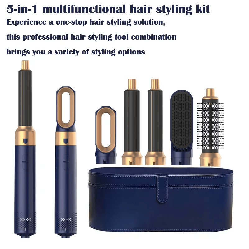 Multi Hair Styler 5 In 1 Curling Iron Hair Straightener With Hair Brush Hairdryer For Hair Dryer Hair Multi Styler - BeeBeeBuys