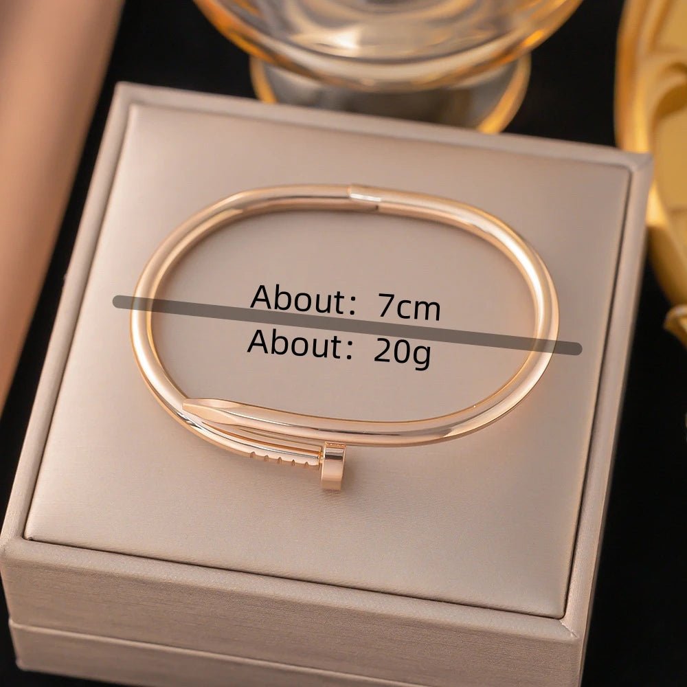 Nail Light Luxury Stainless Steel Jewelry Women's High Quality Bracelet - BeeBeeBuys
