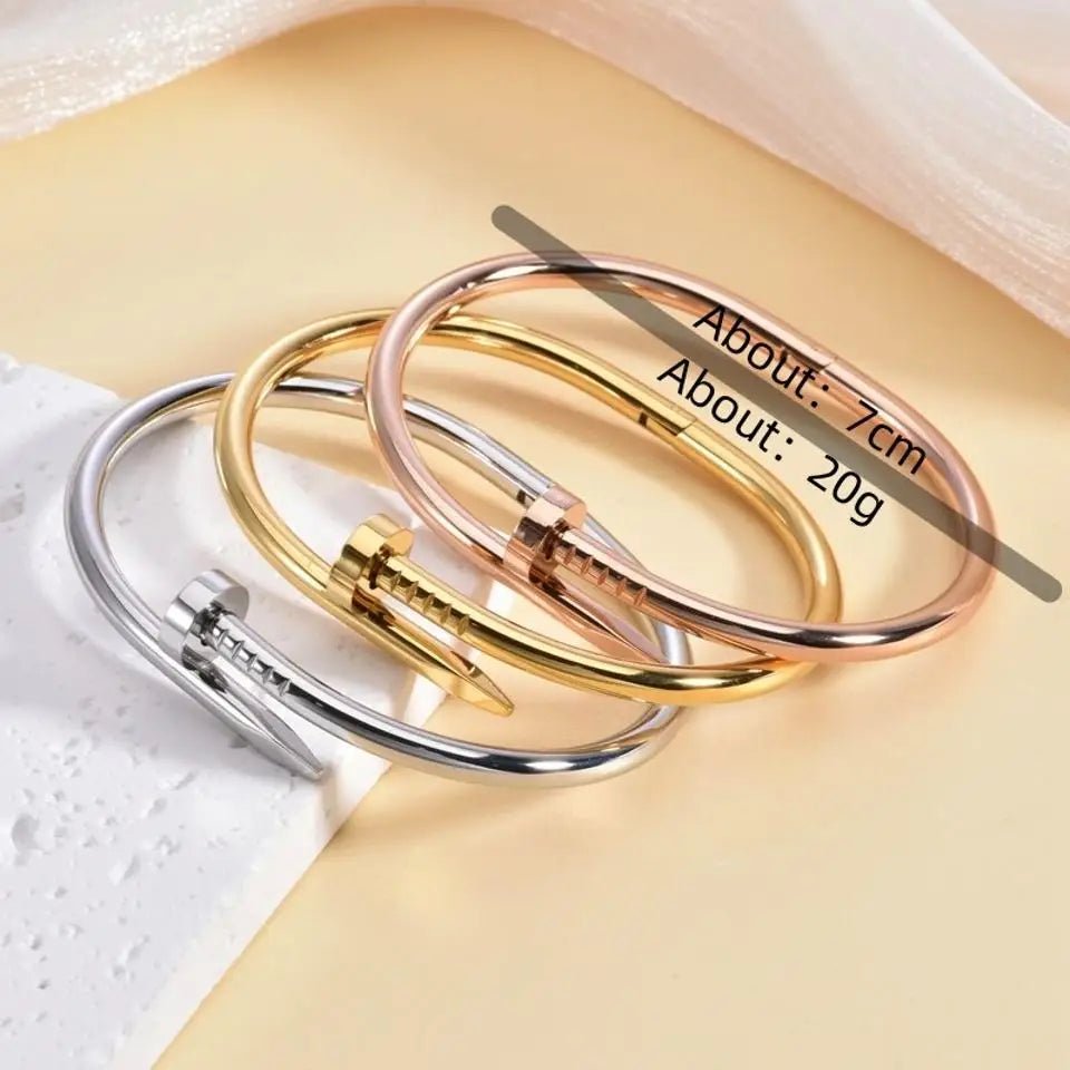 Nail Light Luxury Stainless Steel Jewelry Women's High Quality Bracelet - BeeBeeBuys