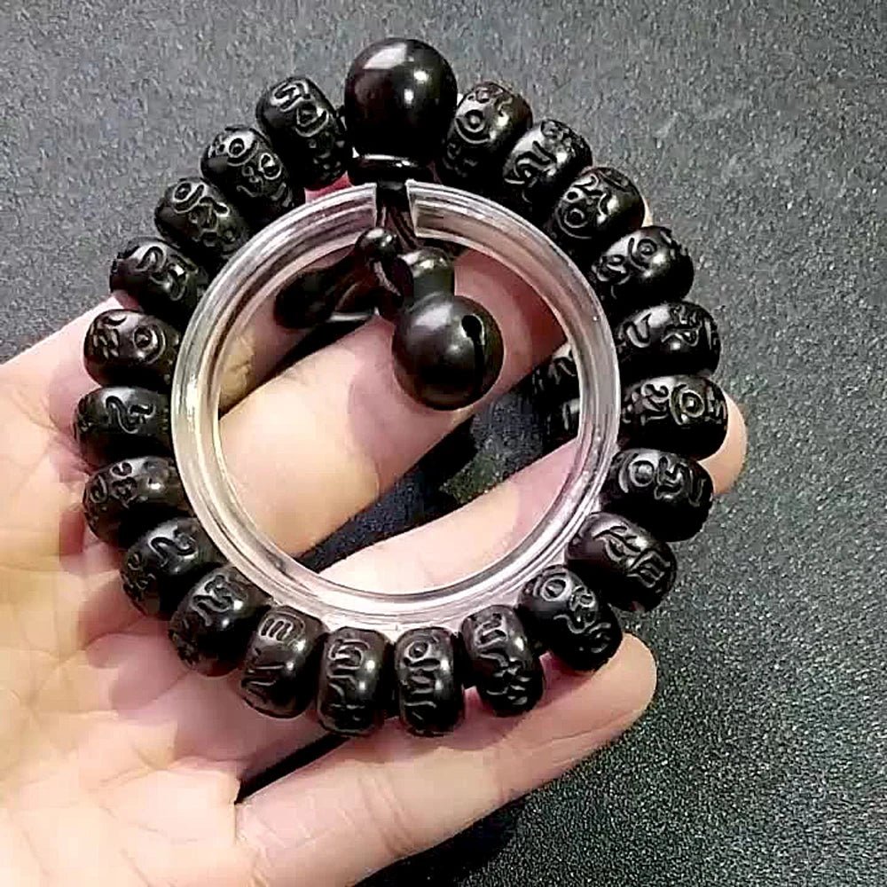Natural Wood Tibetan Six Characters Mantra Bracelets - BeeBeeBuys