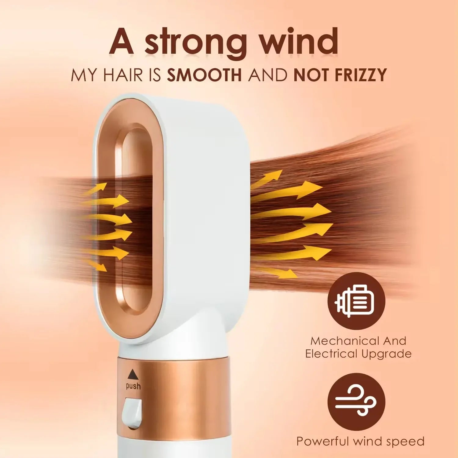 New Hair Dryer Multi Hair Styler 5 in1 Curling Iron Hair Straightener With Hair Brush - BeeBeeBuys