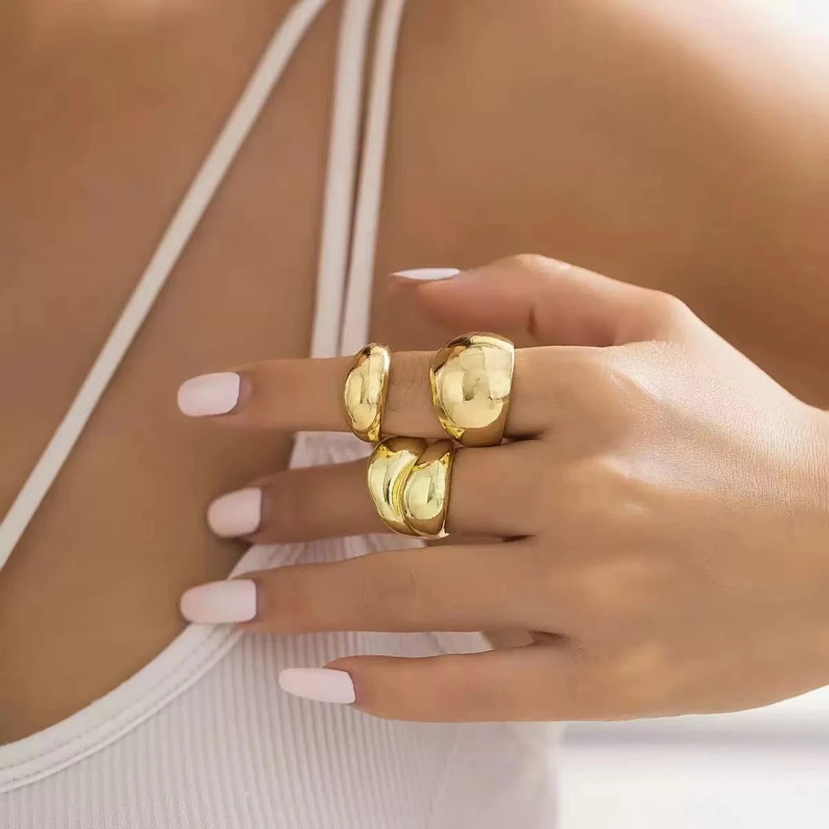 Open Ring for Women New Irregular set of Metal - BeeBeeBuys