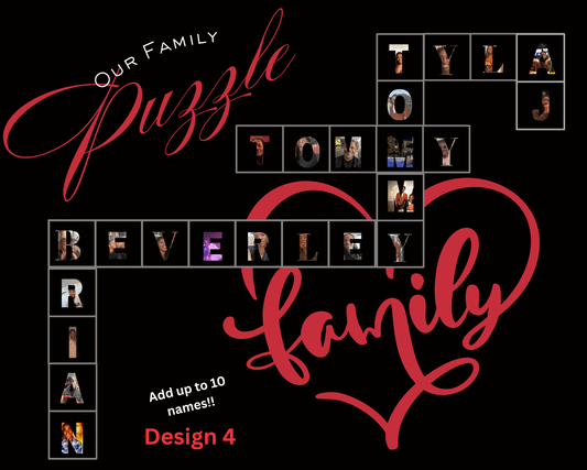 Our Family Puzzle - Personalized Family Puzzle Canvas Print, Custom Wall Art, Unique Keepsake - BeeBeeBuys