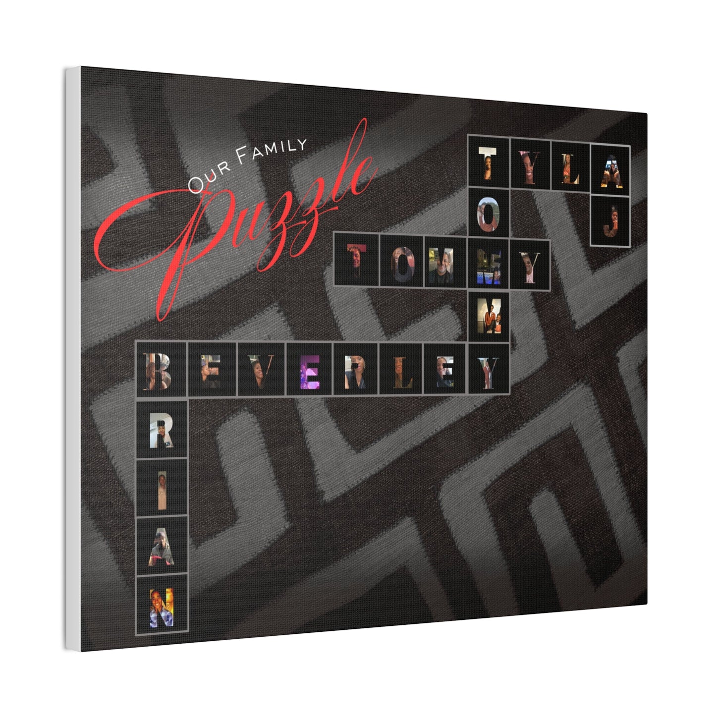 Our Family Puzzle - Personalized Family Puzzle Canvas Print, Custom Wall Art, Unique Keepsake - BeeBeeBuys