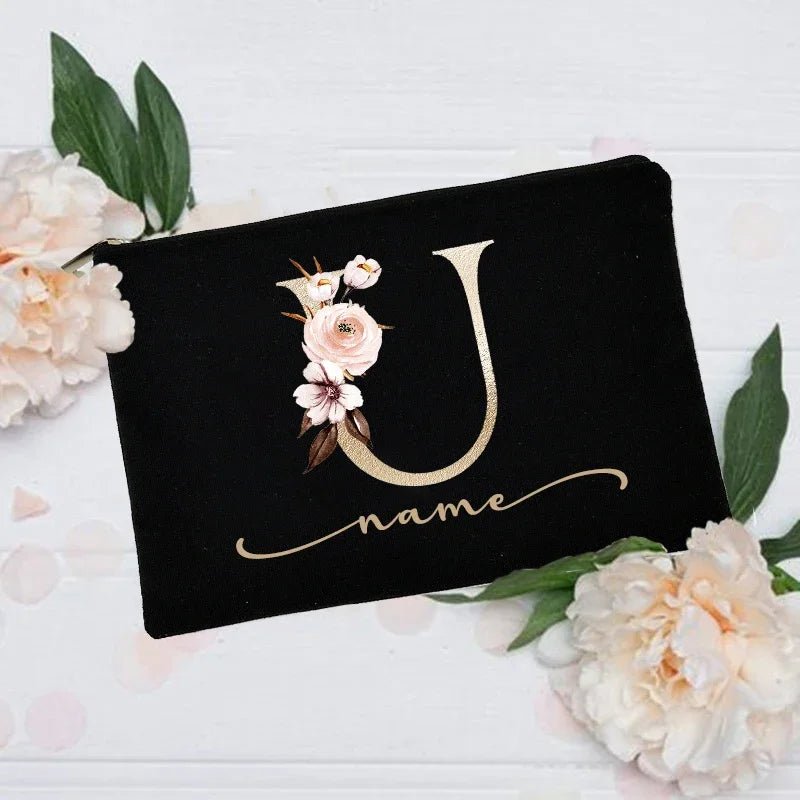 Personalized Custom Initial Name Makeup Bag - Buy One get One Free 🔥 - BeeBeeBuys