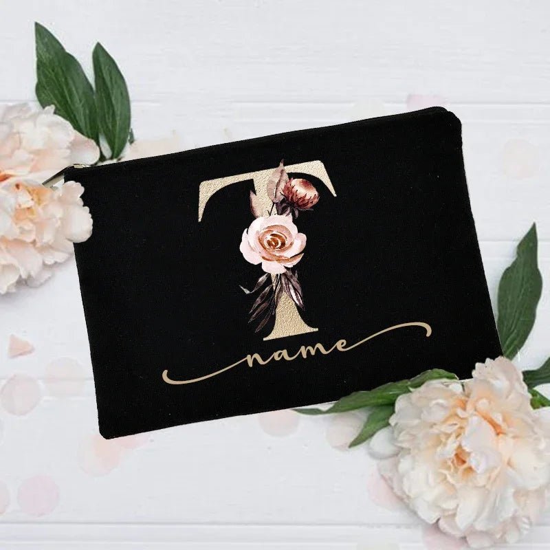 Personalized Custom Initial Name Makeup Bag - Buy One get One Free 🔥 - BeeBeeBuys