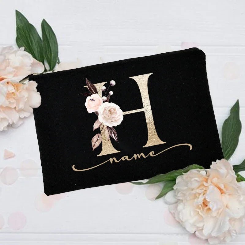 Personalized Custom Initial Name Makeup Bag - Buy One get One Free 🔥 - BeeBeeBuys