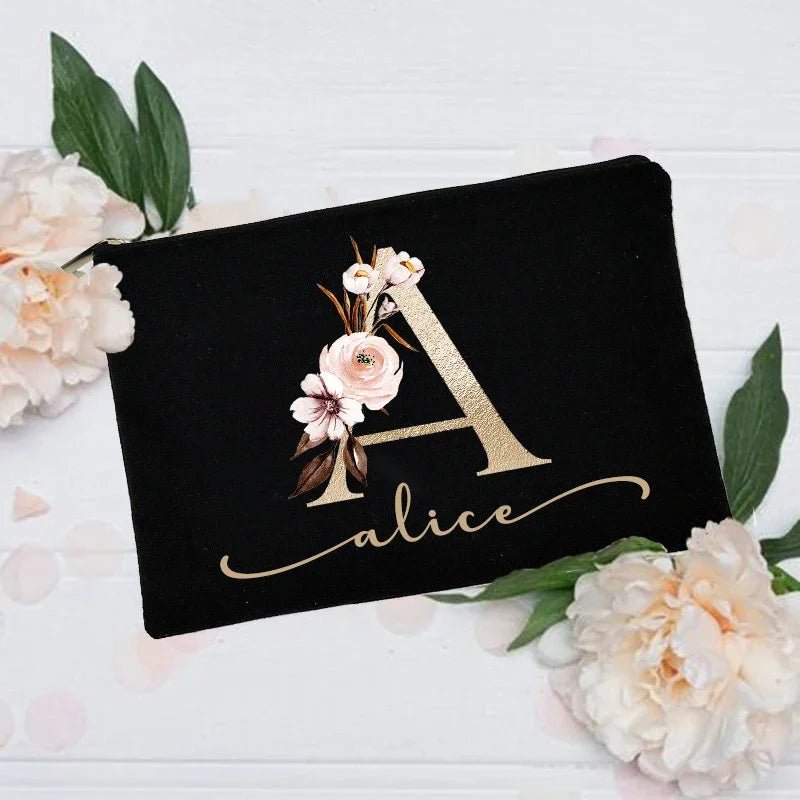 Personalized Custom Initial Name Makeup Bag - Buy One get One Free 🔥 - BeeBeeBuys