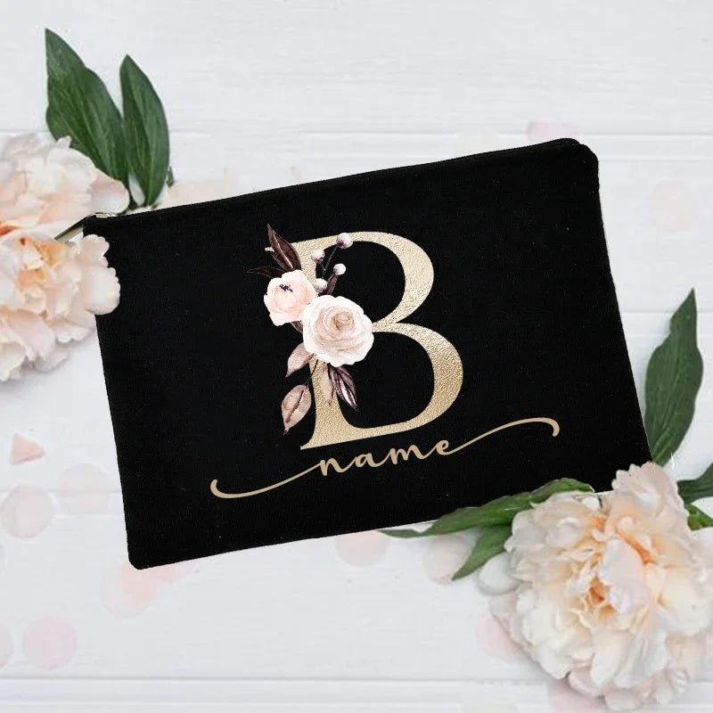 Personalized Custom Initial Name Makeup Bag - Buy One get One Free 🔥 - BeeBeeBuys