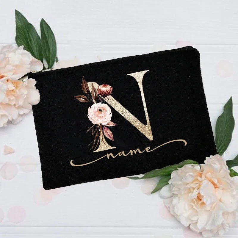 Personalized Custom Initial Name Makeup Bag - Buy One get One Free 🔥 - BeeBeeBuys