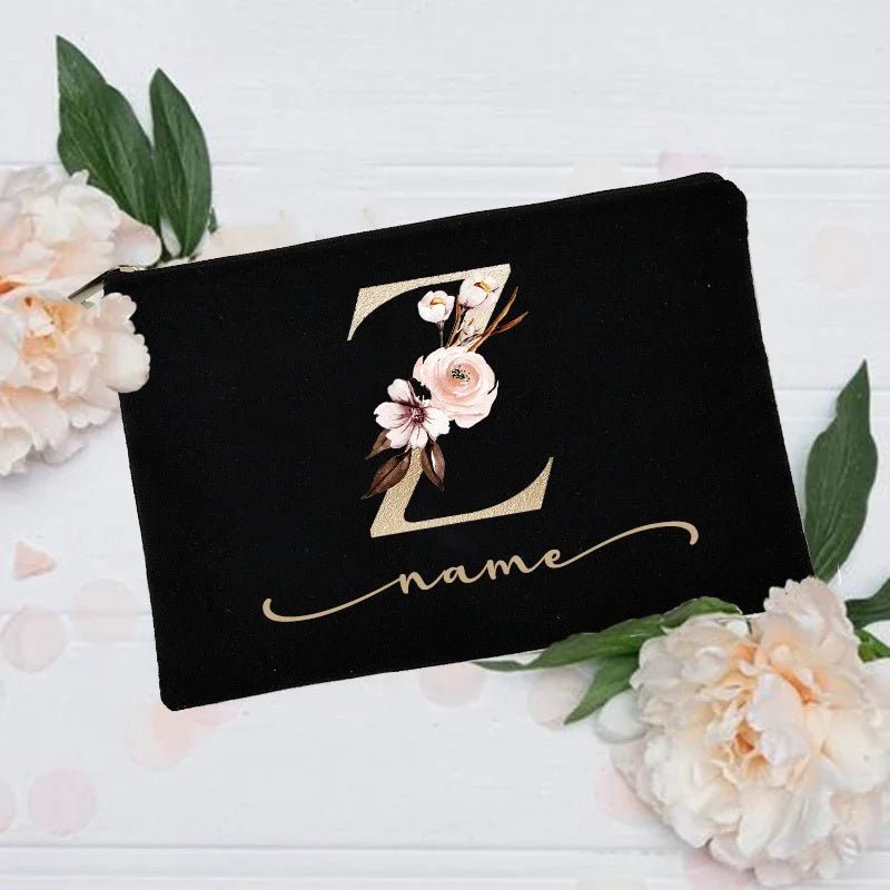Personalized Custom Initial Name Makeup Bag - Buy One get One Free 🔥 - BeeBeeBuys