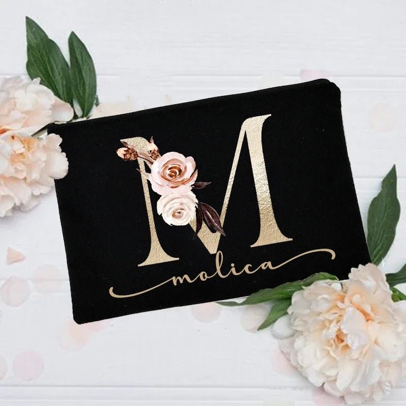 Personalized Custom Initial Name Makeup Bag - Buy One get One Free 🔥 - BeeBeeBuys