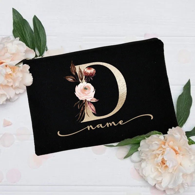 Personalized Custom Initial Name Makeup Bag - Buy One get One Free 🔥 - BeeBeeBuys