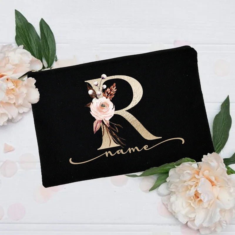 Personalized Custom Initial Name Makeup Bag - Buy One get One Free 🔥 - BeeBeeBuys