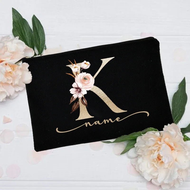 Personalized Custom Initial Name Makeup Bag - Buy One get One Free 🔥 - BeeBeeBuys