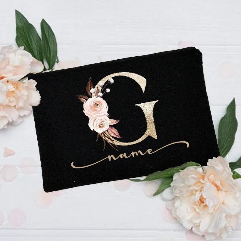 Personalized Custom Initial Name Makeup Bag - Buy One get One Free 🔥 - BeeBeeBuys