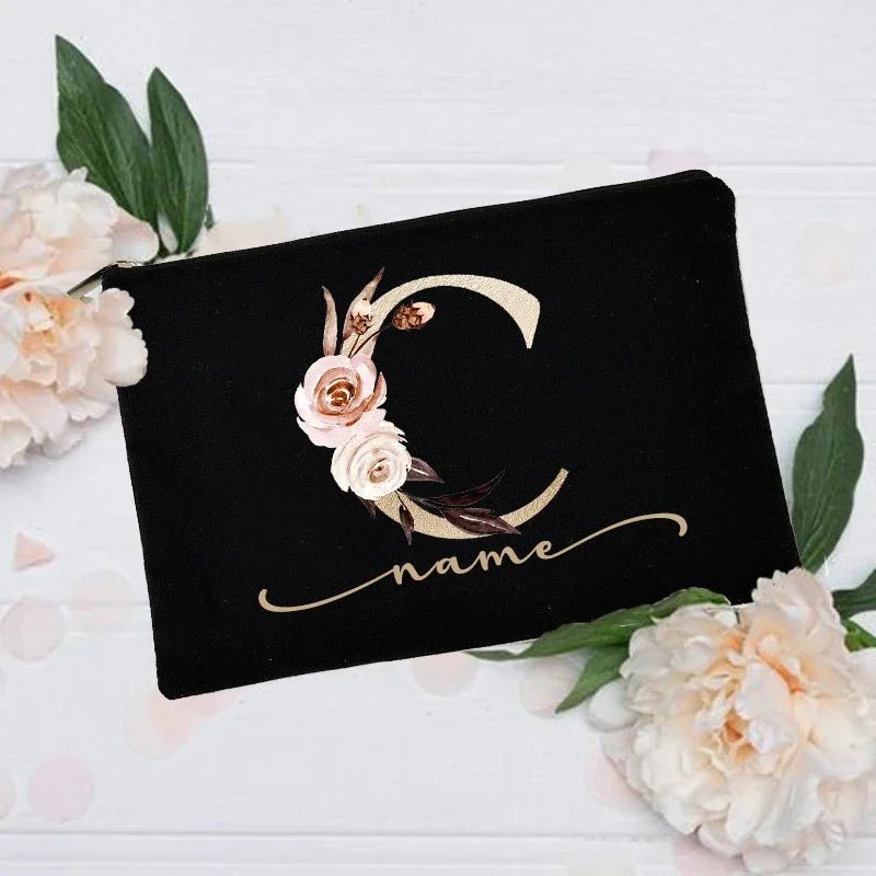 Personalized Custom Initial Name Makeup Bag - Buy One get One Free 🔥 - BeeBeeBuys