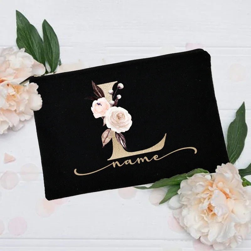 Personalized Custom Initial Name Makeup Bag - Buy One get One Free 🔥 - BeeBeeBuys