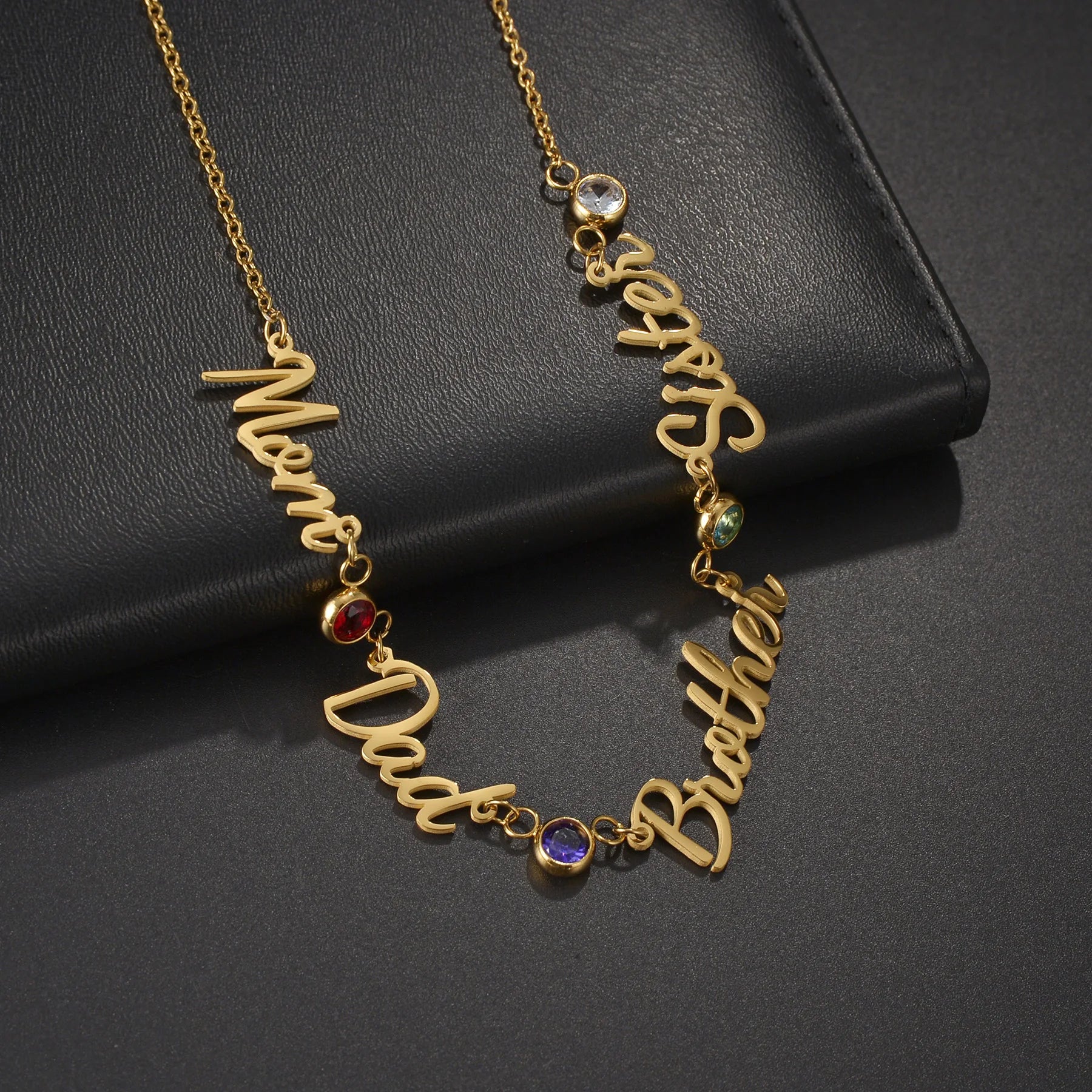 Personalized Custom Names Zircon 2 Layer Waist Chain for Women - BeeBeeBuys