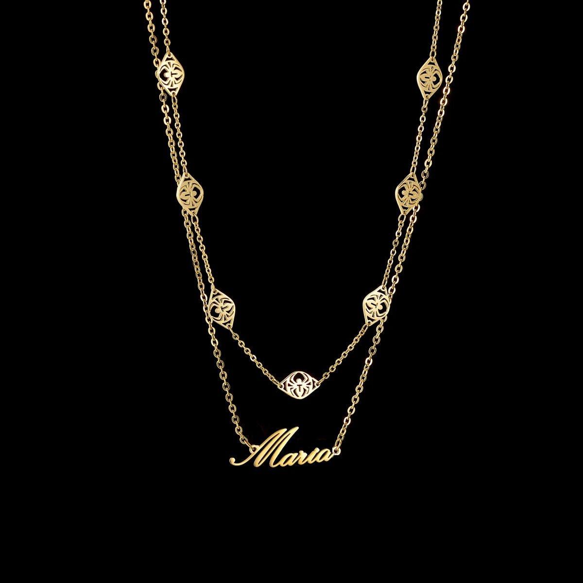 Personalized Custom Names Zircon 2 Layer Waist Chain for Women - BeeBeeBuys
