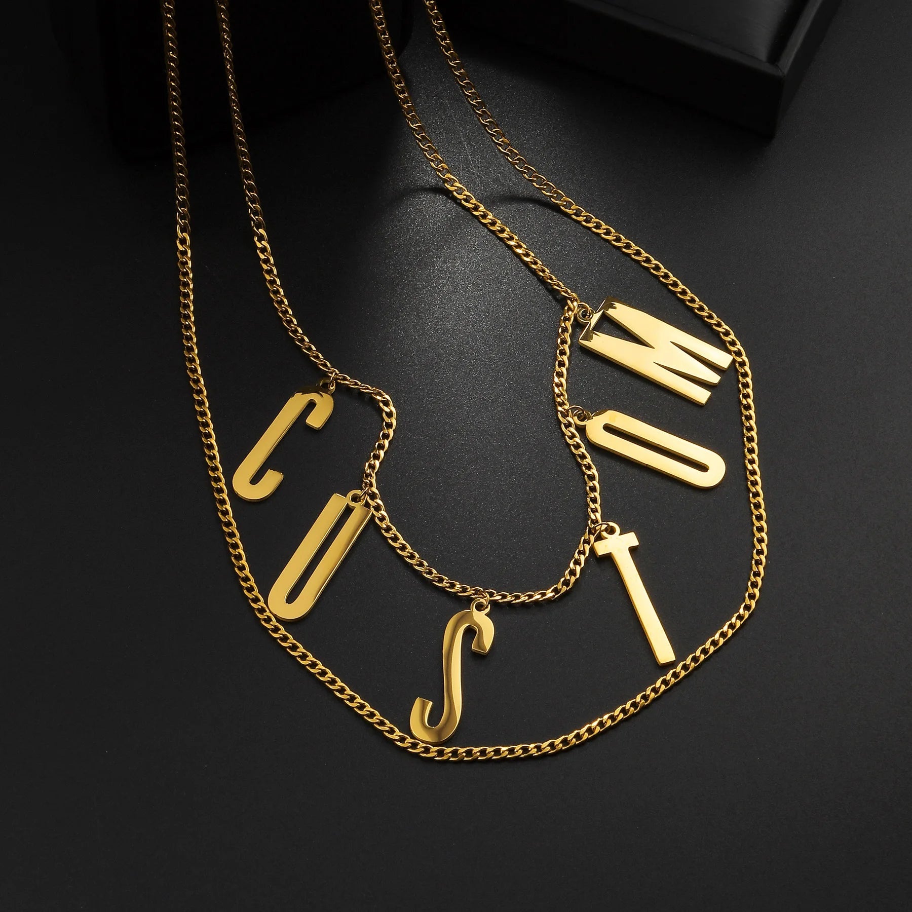 Personalized Custom Names Zircon 2 Layer Waist Chain for Women - BeeBeeBuys