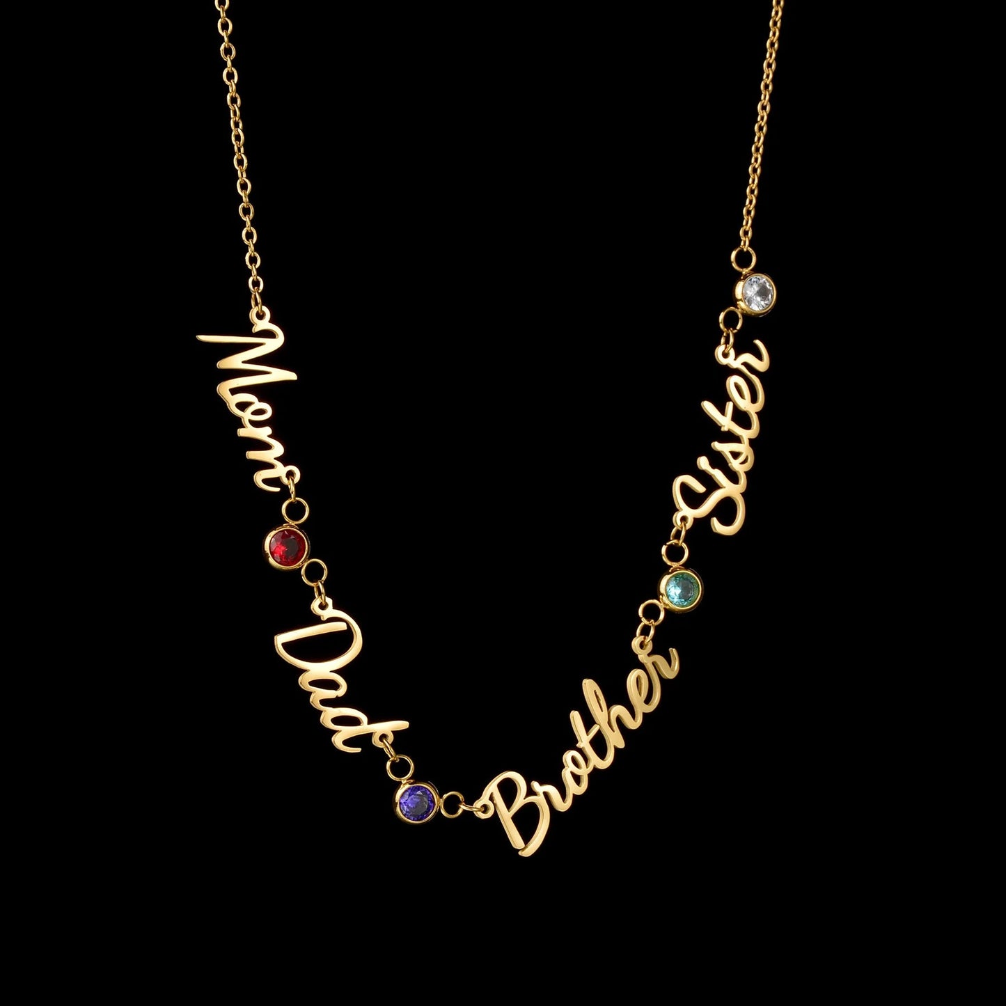 Personalized Custom Names Zircon 2 Layer Waist Chain for Women - BeeBeeBuys