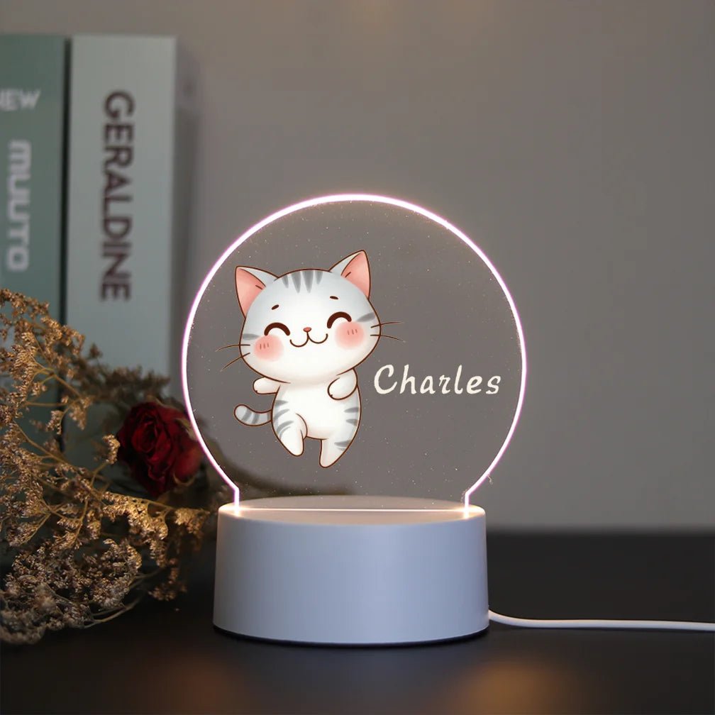 Personalized Name 3D Visual Night Light Led Night Kids Room - BeeBeeBuys