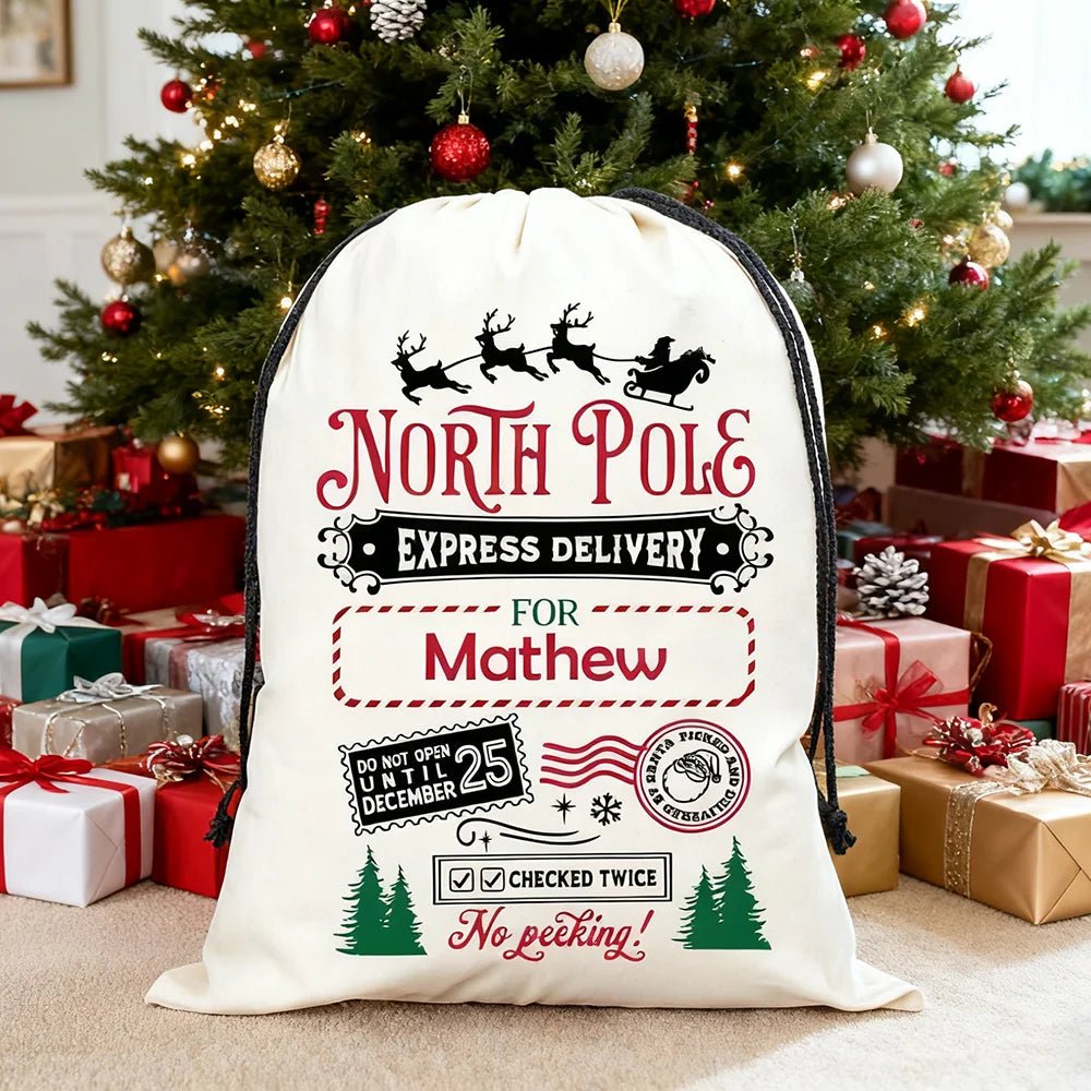 Personalized Santa Bag Christmas bag - Buy One Get One Free - BeeBeeBuys