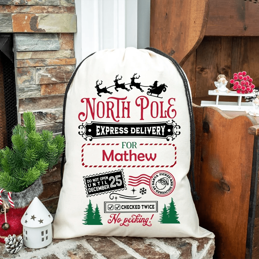 Personalized Santa Bag Christmas bag - Buy One Get One Free - BeeBeeBuys
