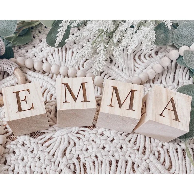 Personalized Wooden Name Blocks Gift Buy One Get - BeeBeeBuys