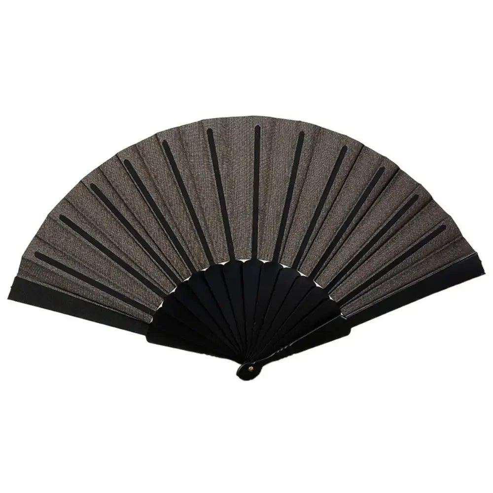 Portable Folding Fan Plain Plastic Cloth Hand Fan - BeeBeeBuys