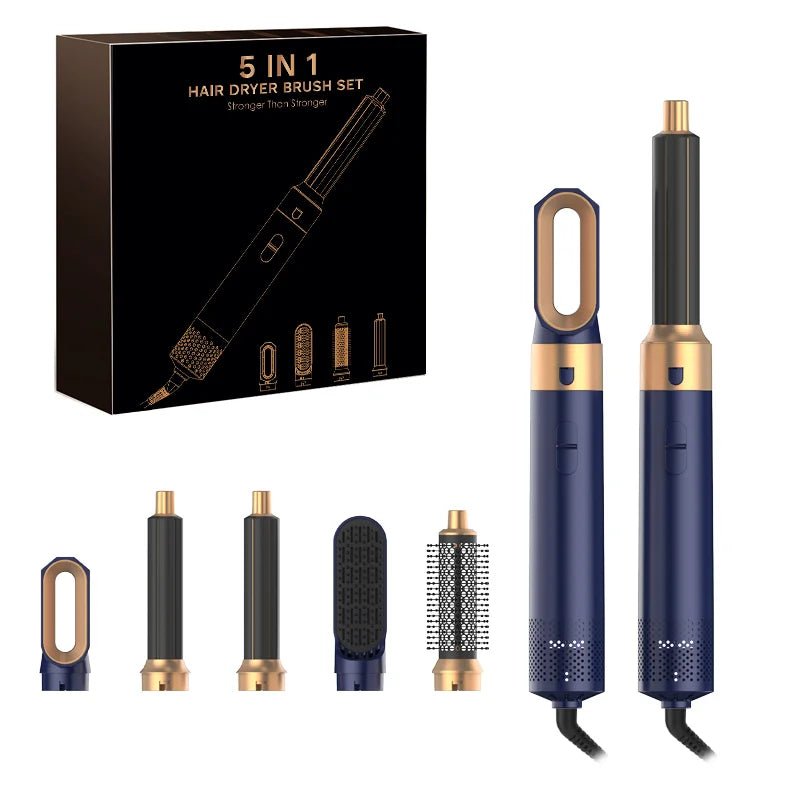 Professional Air Hair Styler 5 In 1 Low Noise Hair Curling Straightening Hair Drying 1000W Hot Air Brushes - BeeBeeBuys