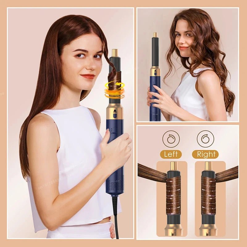 Professional Air Hair Styler 5 In 1 Low Noise Hair Curling Straightening Hair Drying 1000W Hot Air Brushes - BeeBeeBuys