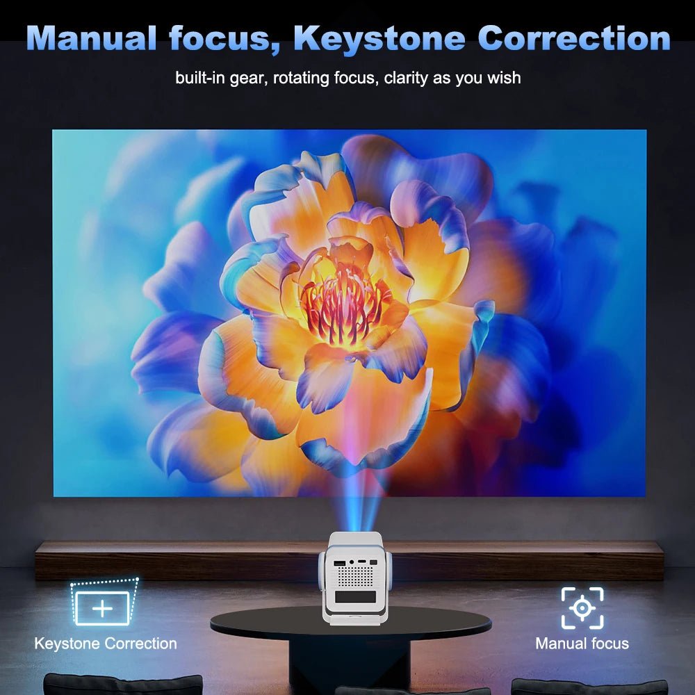 Projector Android 13 Dual Band Wifi6 BT5 Portable Smart Projector - BeeBeeBuys