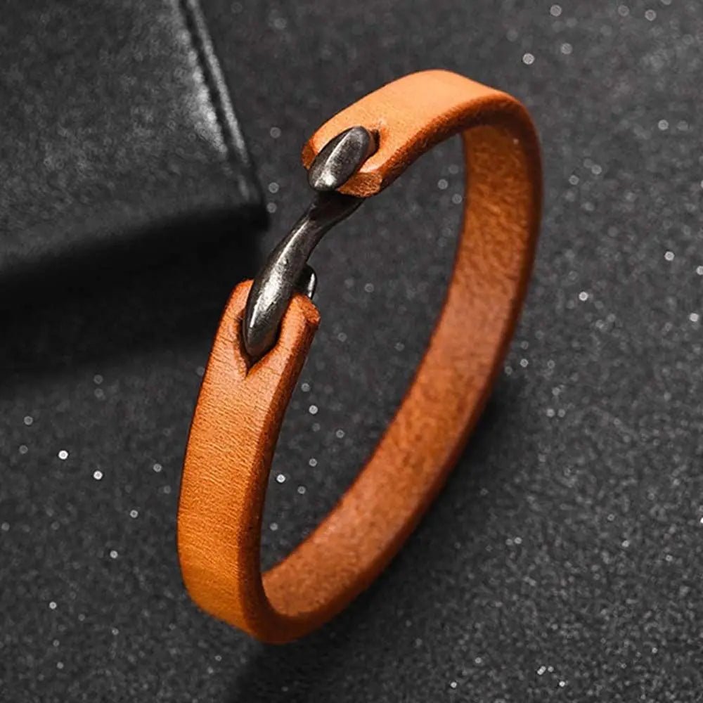 Retro Gift For Men Leather Hook Bracelet - Buy One Get Two Free🔥 - BeeBeeBuys
