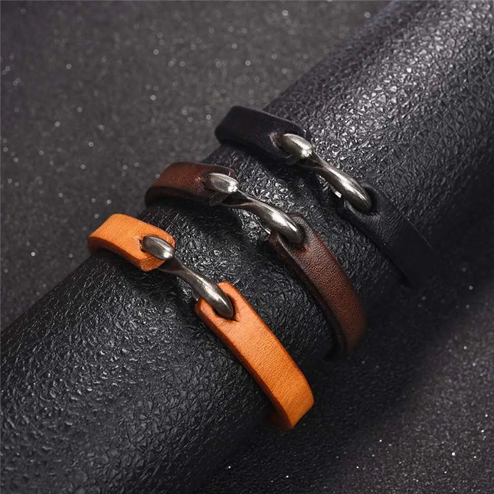 Retro Gift For Men Leather Hook Bracelet - Buy One Get Two Free🔥 - BeeBeeBuys