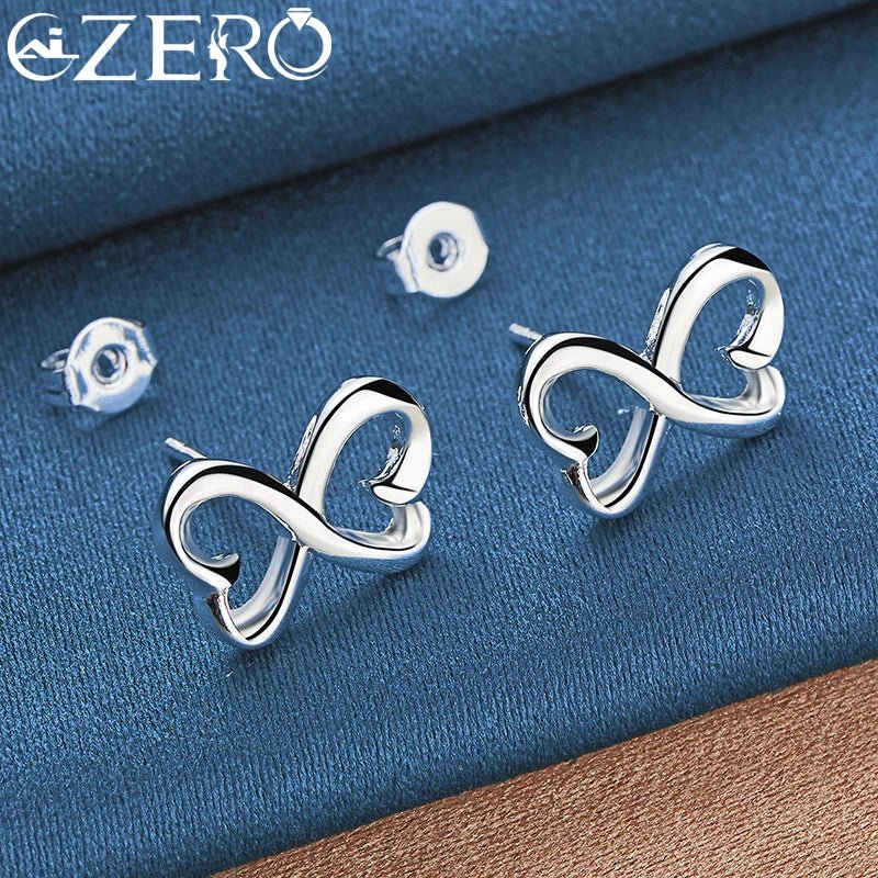 Silver lady women stud earrings fashion jewelry set - Buy One Get One Free 🔥 - BeeBeeBuys
