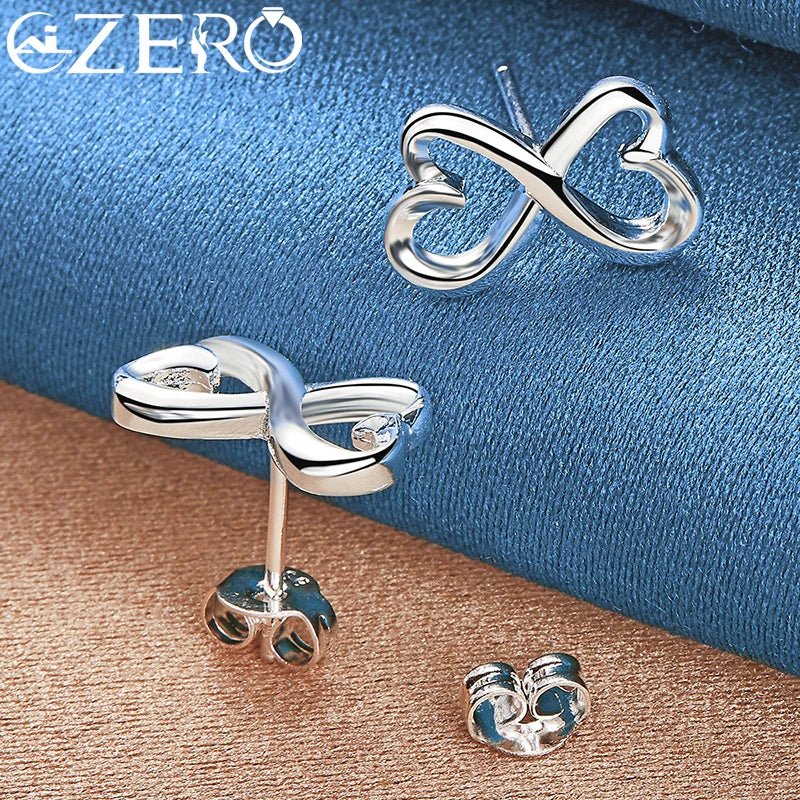 Silver lady women stud earrings fashion jewelry set - Buy One Get One Free 🔥 - BeeBeeBuys