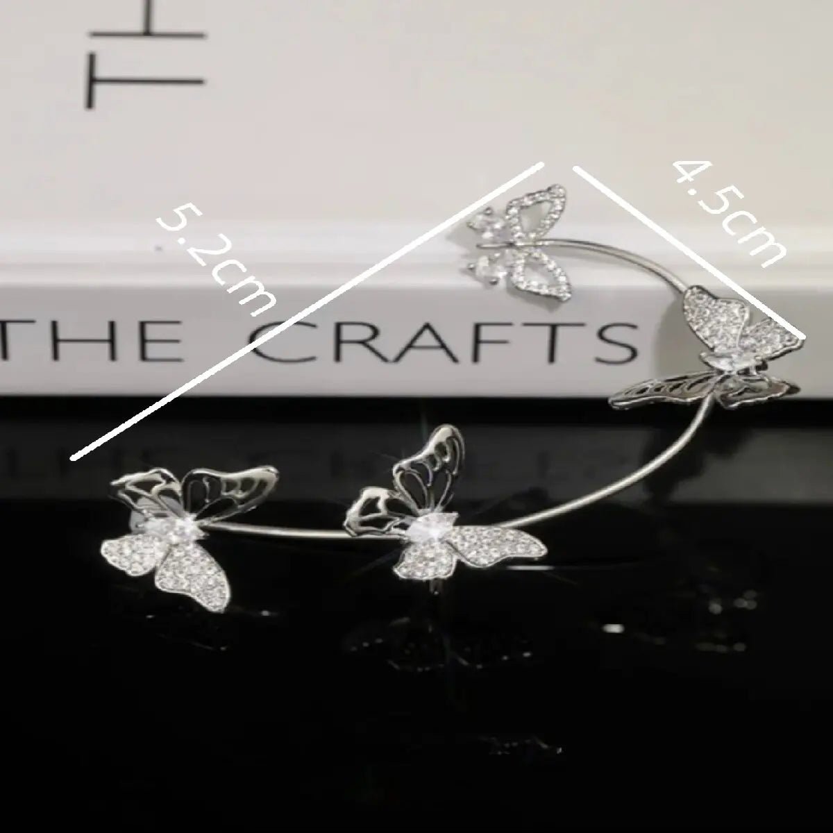 Silver Plated Metal Leaf Butterfly Clip Earrings for Women Ear Clips Without Piercing - BeeBeeBuys