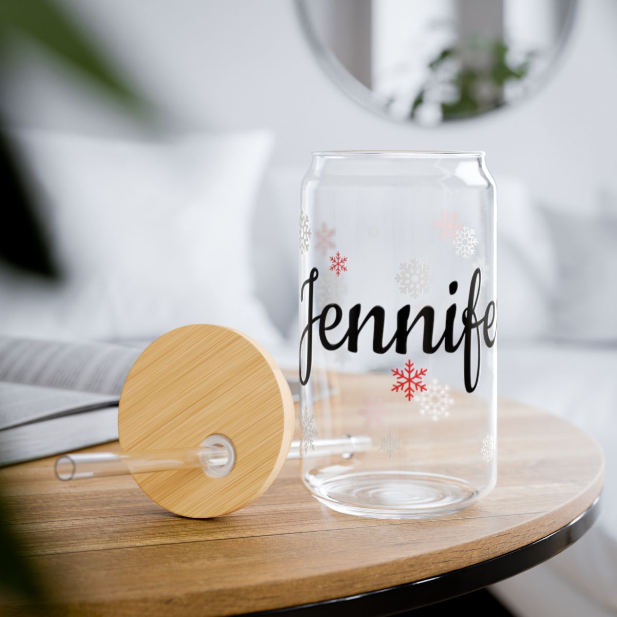 Christmas Sipper Glass - Personalize it