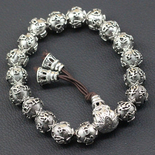 Six - character Mantra Bead Bracelet Unisex - BeeBeeBuys