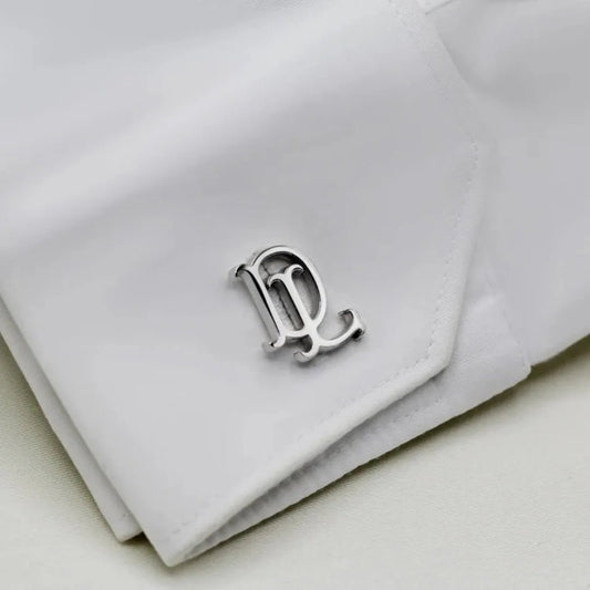 Stainless Steel Initials Tangula Custom Men's Cufflinks - BeeBeeBuys
