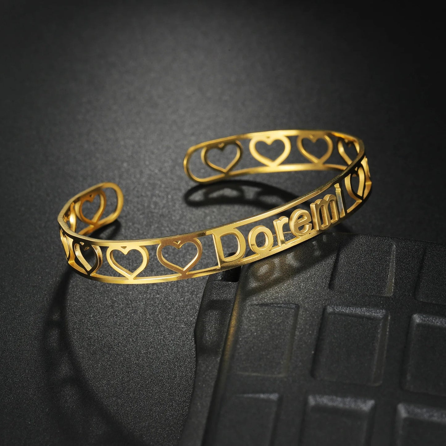 Stainless Steel Personalized letter Cuff Bangles Bracelets for Woman 🔥 Buy One Get One Free - BeeBeeBuys